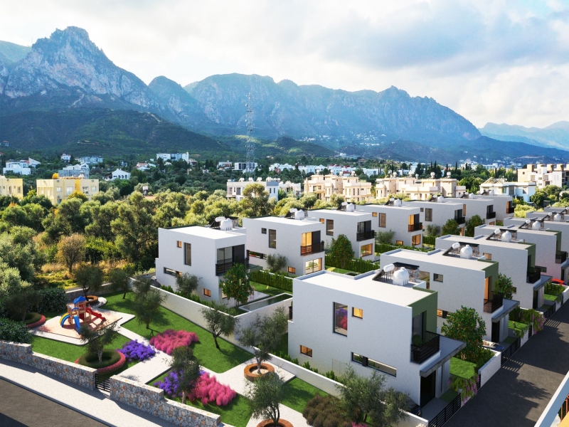 Zeytinlikte İncelikle Düşünülerek Tasarlanmış Villa Projesi  !! Remax Golden Cyprus