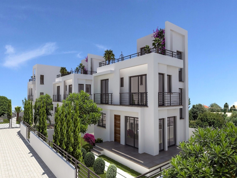 Çatalköy´de Dağ ve Deniz manzaralı geniş teraslı dublex Villalar! Remax Golden Cyprus